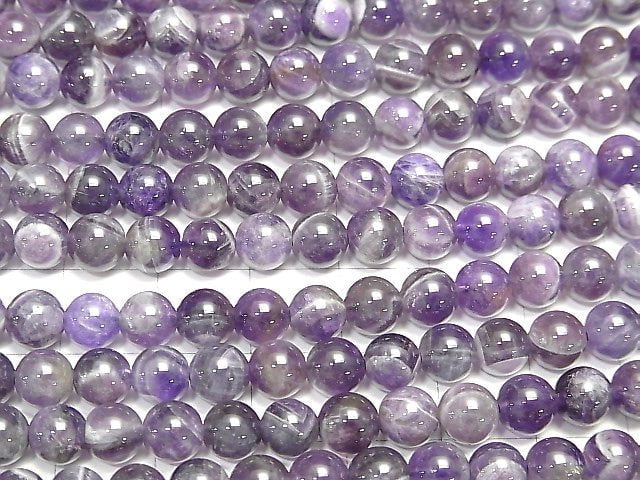 [Video] Mix Amethyst Round 6mm 1strand beads (aprx.15inch / 38cm)