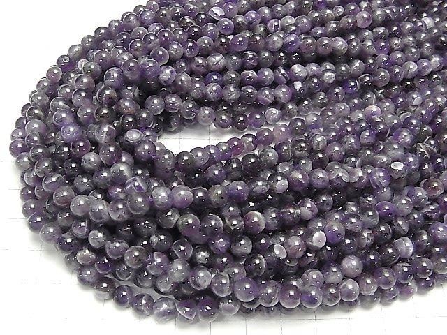 [Video] Mixed Amethyst Round 6.5mm 1-strand beads (approx. 15 inches/37 cm)