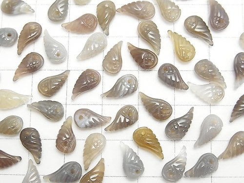 3pcs $4.79! Botswana Agate  Angel Wing  10x5x3mm 3pcs