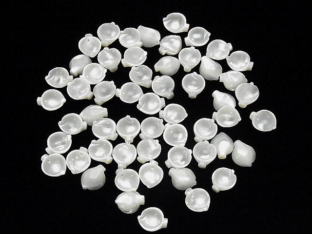 [Video] High quality white Shell (Silver-lip Oyster) AAA flower (petal) 12 x 10 mm 4 pcs $4.79!