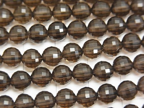 High Quality!  1strand $9.79! Smoky Quartz AAA Mirror Faceted Round 6mm  1strand beads (aprx.15inch/38cm)