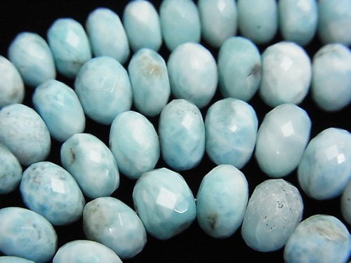 Larimar, Roundel Gemstone Beads