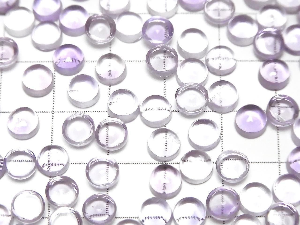 Améthyste Rose de Haute Qualité AAA Cabochon Rond 6x6mm 5pcs