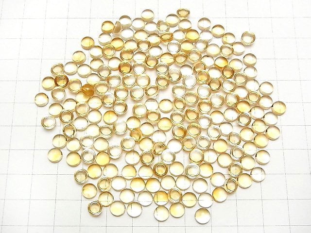 [Video]High Quality Citrine AAA Round Cabochon 6x6mm 5pcs