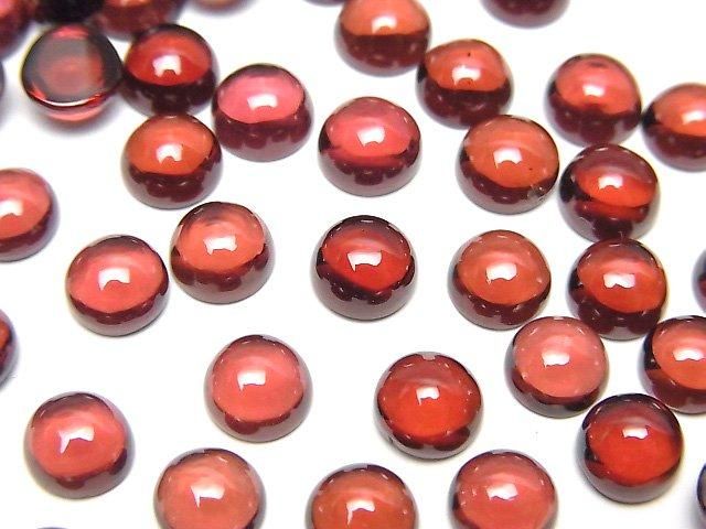 [Video] High Quality Mozambique Garnet AAA Round Cabochon 6x6mm 5pcs