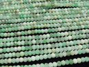 [Video] High Quality!  Chrysoprase AA++ Faceted Button Rondelle  half or 1strand beads (aprx.15inch/38cm)