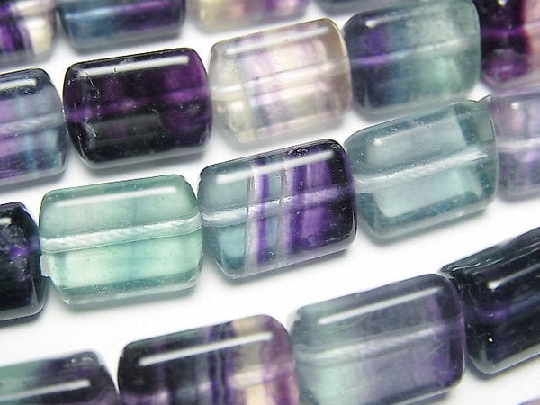 Fluorite, Triangle, Tube Gemstone Beads