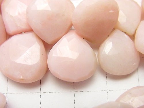 [Video] Pink Opal AA ++ Chestnut Faceted Briolette Size Gradation half or 1strand beads (aprx.7inch / 18 cm)