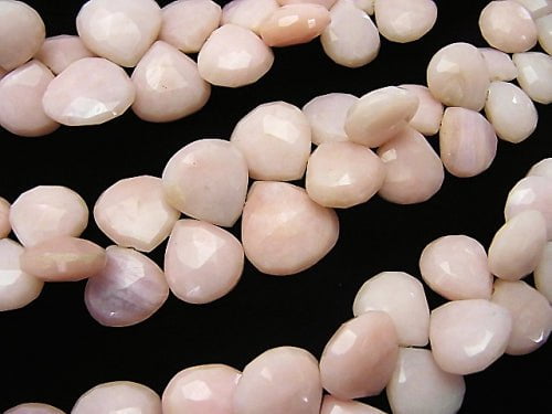 [Video] Pink Opal AA ++ Chestnut Faceted Briolette Size Gradation half or 1strand beads (aprx.7inch / 18 cm)