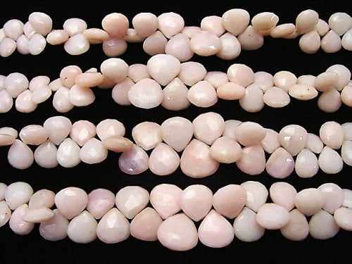 [Video] Pink Opal AA ++ Chestnut Faceted Briolette Size Gradation half or 1strand beads (aprx.7inch / 18 cm)