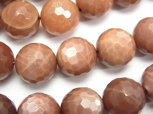 Faceted Round, Moonstone Gemstone Beads