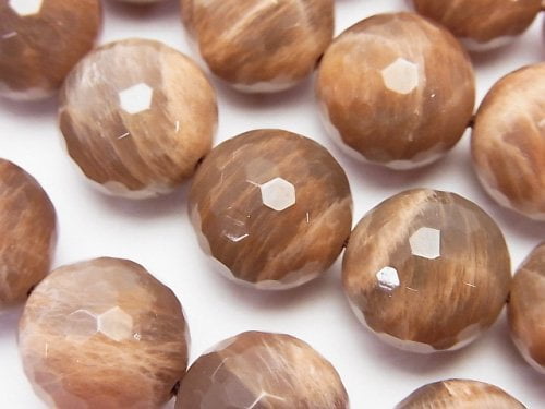 Faceted Round, Moonstone Gemstone Beads