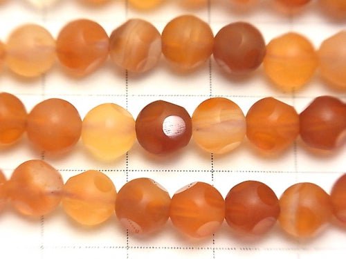 1strand $7.79! Mix Carnelian polka dot Faceted Round 6mm 1strand beads (aprx.15inch / 37cm)