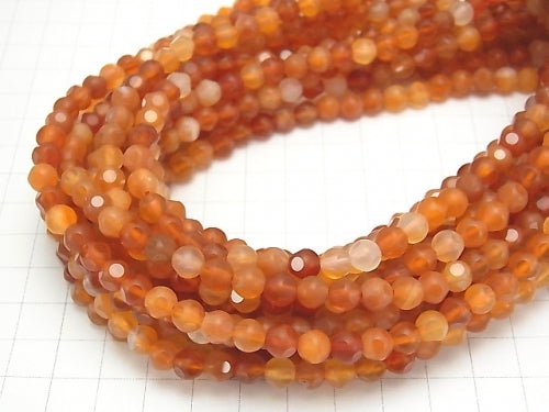 1strand $7.79! Mix Carnelian polka dot Faceted Round 6mm 1strand beads (aprx.15inch / 37cm)