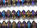 Flash, Onyx Faceted Button Rondelle 8 x 8 x 4 mm half or 1 strand beads (aprx.15 inch / 38 cm)