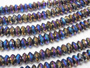 Flash, Onyx Faceted Button Rondelle 8 x 8 x 4 mm half or 1 strand beads (aprx.15 inch / 38 cm)
