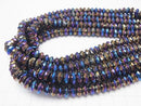 Flash, Onyx Faceted Button Rondelle 8 x 8 x 4 mm half or 1 strand beads (aprx.15 inch / 38 cm)