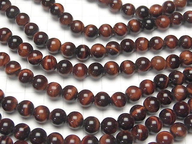 1strand $8.79! Red Tiger's Eye AA ++ Round 8mm [2mm hole] 1strand beads (aprx.14inch / 35cm)