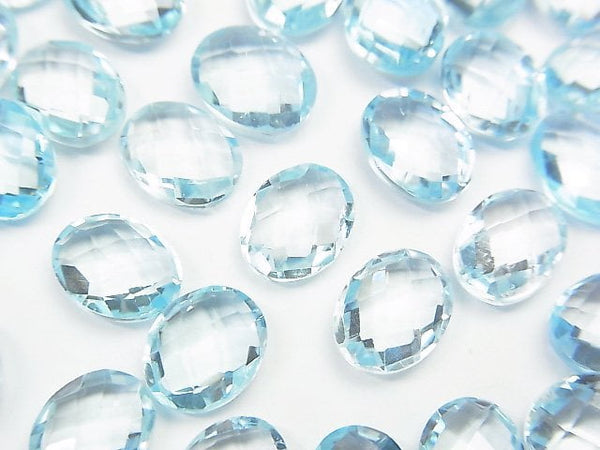 [Video]High Quality Sky Blue Topaz AAA Undrilled Oval Cushion Cut 9 x 7 mm 3 pcs $8.79!