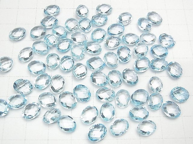 [Video]High Quality Sky Blue Topaz AAA Undrilled Oval Cushion Cut 9 x 7 mm 3 pcs $8.79!