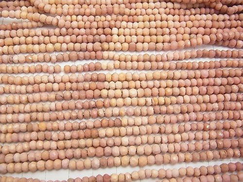 1strand $13.99 Africa Pink Opal AA ++ Faceted Button Roundel 1strand beads (aprx.13inch / 32cm)