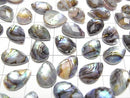 [Video] Abalone Shell x Crystal AAA - Pear Shape Faceted Cabochon 12x8mm 3pcs