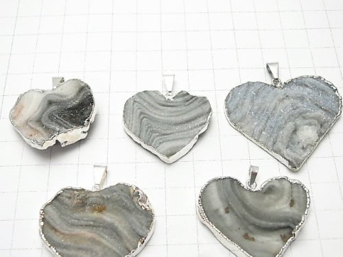 1 pc $9.79! Druzy Agate Heart Pendant 1 pc