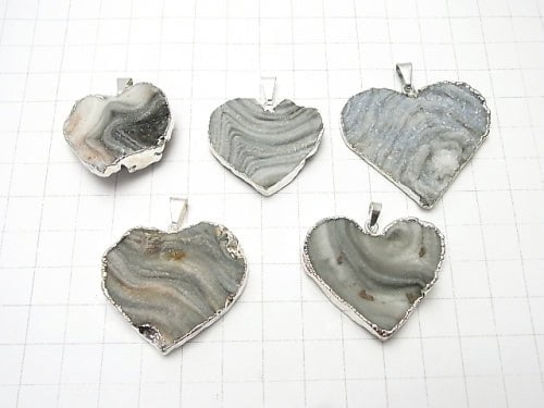 1 pc $9.79! Druzy Agate Heart Pendant 1 pc