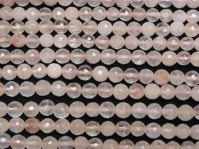[Video] Pink color Quartz 128Faceted Round 6mm 1strand beads (aprx.15inch/37cm)