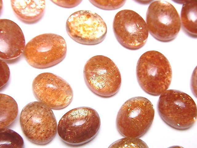 [Video]High Quality Sunstone AAA Oval Cabochon 10x8mm 2pcs