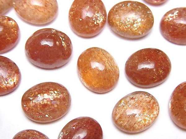 [Video]High Quality Sunstone AAA Oval Cabochon 12x10mm 2pcs