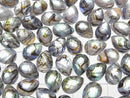 [Video] Abalone Shell x Crystal AAA - Pear Shape Faceted Cabochon 14x10mm 3pcs