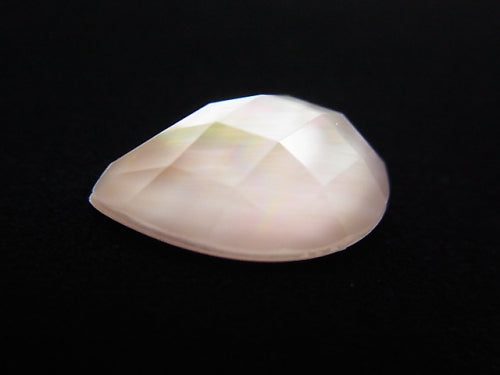 3pcs $11.79! Pink Shell x Crystal AAA 'Pear shape Faceted Cabochon 14 x 10 mm 3 pcs