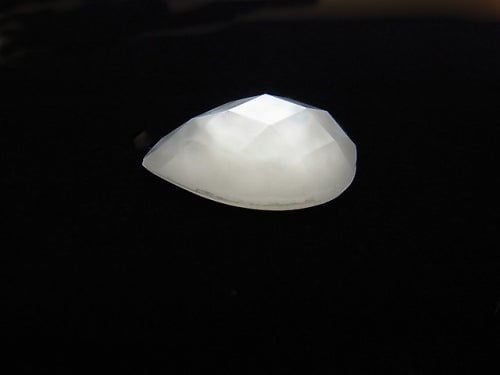 3pcs $11.79! White Shell x Crystal AAA 'Pear shape Faceted Cabochon 14 x 10 mm 3 pcs