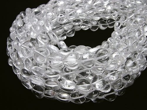 Quartz cristal AAA Cœur trou vertical 12x12mm 1/4 ou 1 fil de perles (env. 37cm)