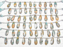 [Video] Oyster Copper Turquoise Pear shape (Smooth) 20x8mm half or 1strand (8pcs )