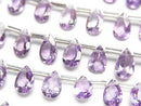 [Video]High Quality Amethyst AAA Pear shape Faceted 8x5mm half or 1strand beads (aprx.8inch/20cm)