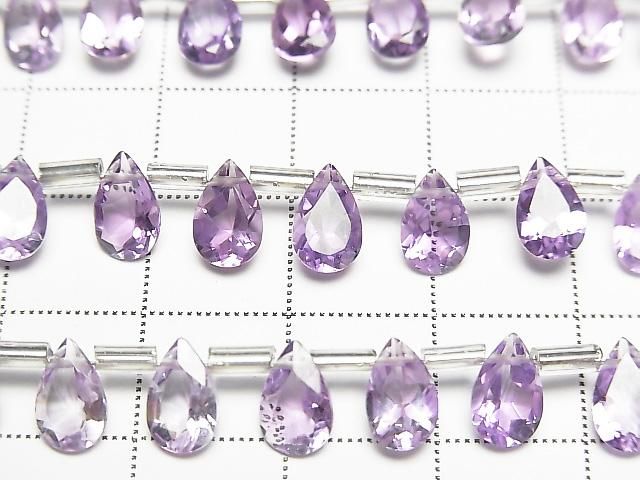 [Video]High Quality Amethyst AAA Pear shape Faceted 8x5mm half or 1strand beads (aprx.8inch/20cm)