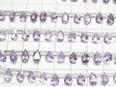 [Video]High Quality Amethyst AAA Pear shape Faceted 8x5mm half or 1strand beads (aprx.8inch/20cm)