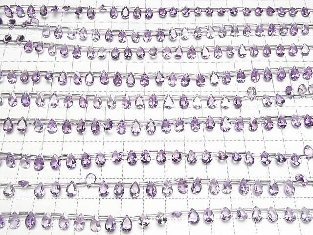 [Video]High Quality Amethyst AAA Pear shape Faceted 8x5mm half or 1strand beads (aprx.8inch/20cm)