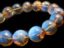 [Video][One of a kind] Dominican Blue Amber AAA Round 13.5mm Bracelet NO.240