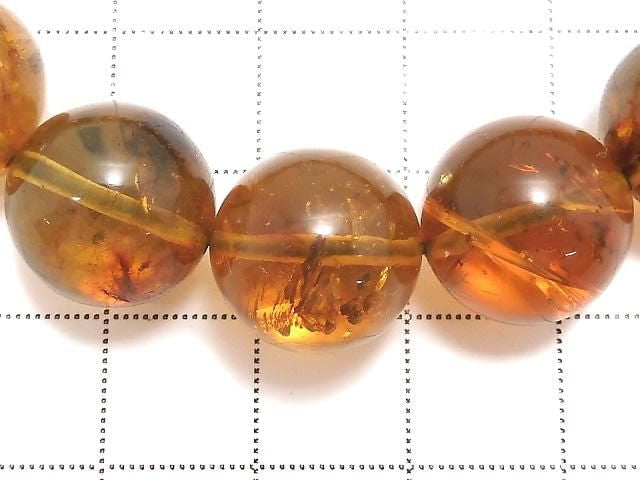 [Video][One of a kind] Dominican Blue Amber AAA Round 13.5mm Bracelet NO.240