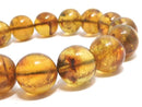 [Video][One of a kind] Dominican Blue Amber AAA Round 13.5mm Bracelet NO.240