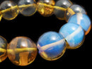 [Video][One of a kind] Dominican Blue Amber AAA Round 14.5mm Bracelet NO.248