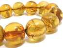 [Video][One of a kind] Dominican Blue Amber AAA Round 14.5mm Bracelet NO.248