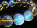[Video][One of a kind] Dominican Blue Amber AAA Round 14mm Bracelet NO.258