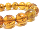 [Video][One of a kind] Dominican Blue Amber AAA Round 13mm Bracelet NO.266