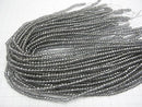 Silver flash crystal Faceted Button Rondelle 4 x 4 x 3 mm half or 1 strand beads (aprx.15 inch / 38 cm)