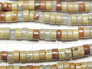 [Video] Impression Jasper Rondelle (Heishi )4x4x2mm 1strand beads (aprx.15inch/38cm)