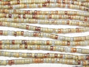 [Video] Impression Jasper Rondelle (Heishi )4x4x2mm 1strand beads (aprx.15inch/38cm)